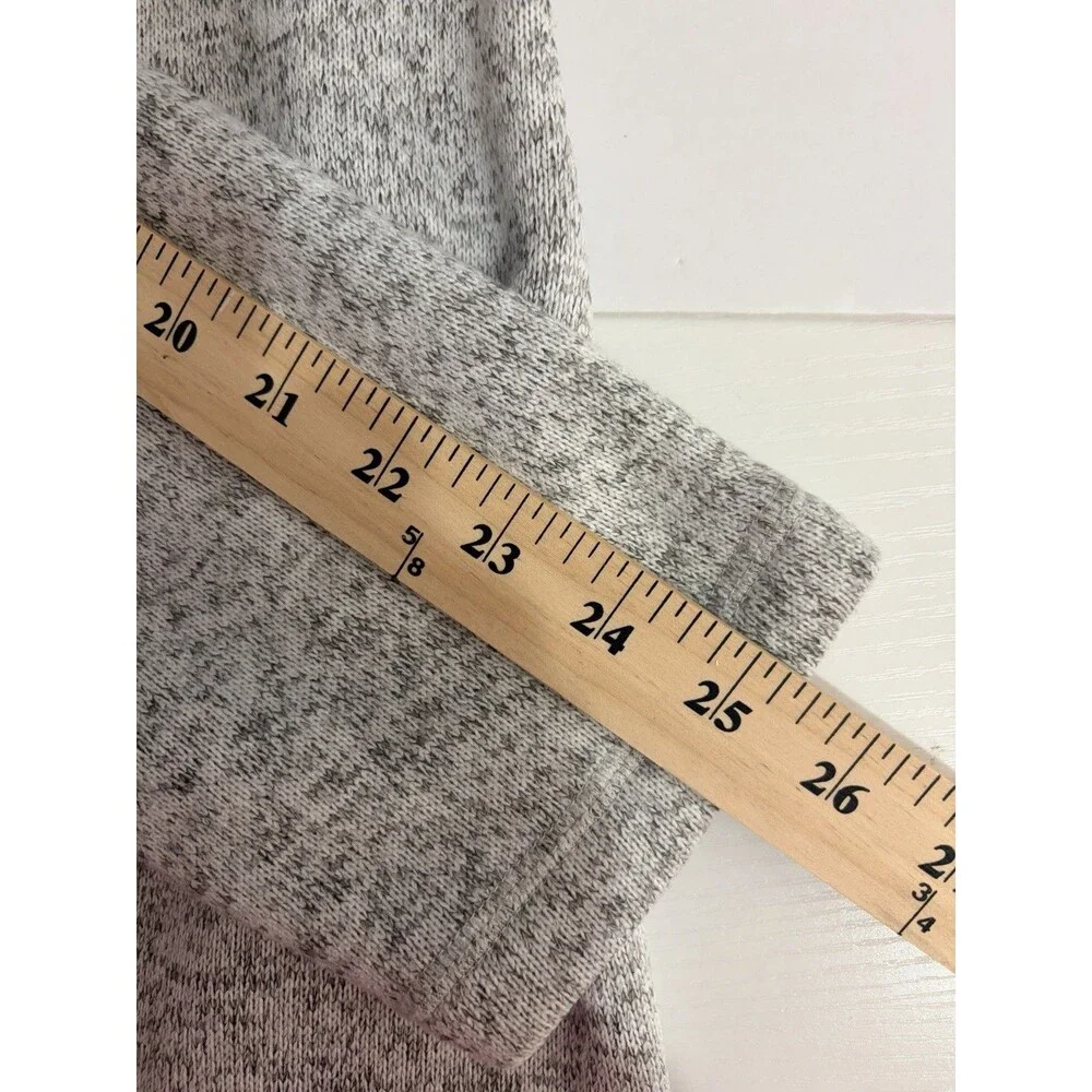 Eddie Bauer Men's Pullover Top Long Sleeve 1/4 Zip Light Gray Heather Size Large